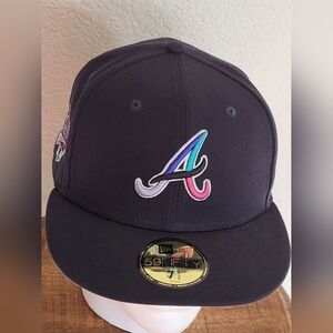 Atlanta Braves Hat 59fifty 7 1/2 New Era 1995 World Series Polarlights Blue